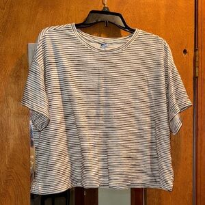 Striped Black and White Women's Crop Top